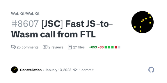 Fast JavaScript-to-WASM Call from FTL