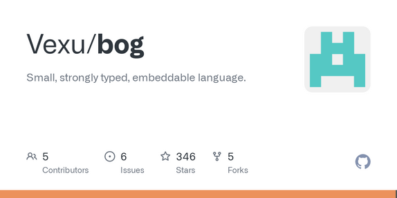 Bog – small, strongly typed, embeddable language