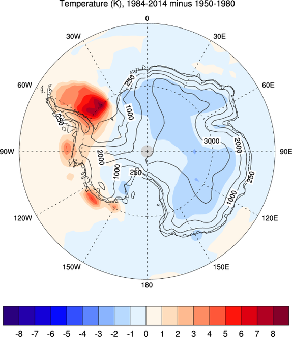 Low Antarctic continental climate sensitivity due to high ice sheet orography