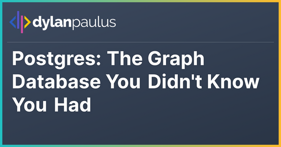 Postgres as a graph database