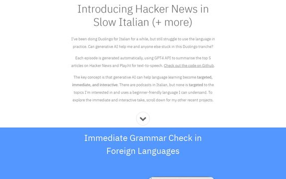 Hacker News in Slow Italian