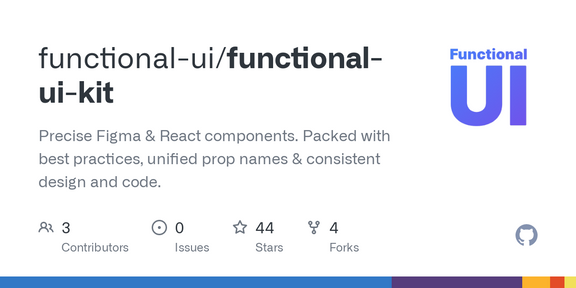 Show HN: Functional UI Kit – twin Figma and React component libraries