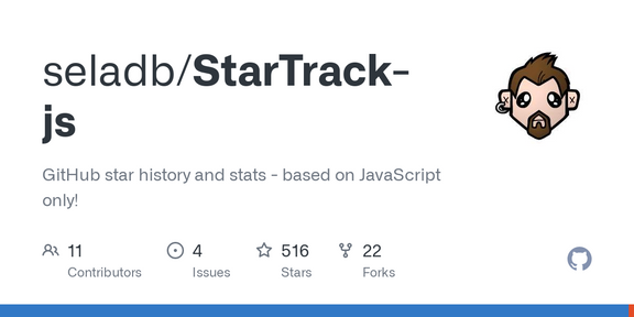 Show HN: StarTrack – GitHub star history and stats