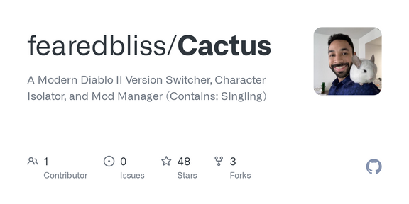 Cactus – A Modern Diablo II Version Switcher, Character Isolator, & Mod Manager