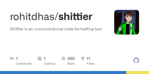 Shittier: Code formatting tool that makes your code look terrible