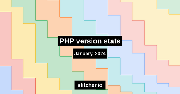 PHP version stats for 2024 January