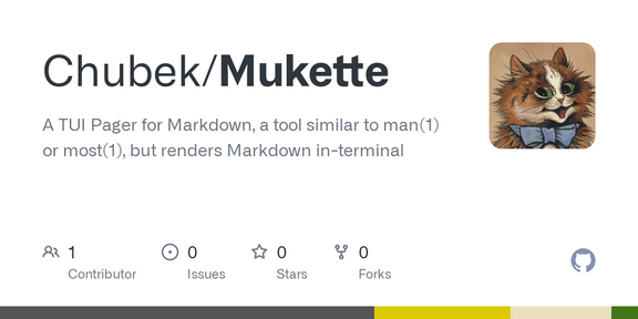 Show HN: Mukette, a Markdown Pager for Unix-Based Systems