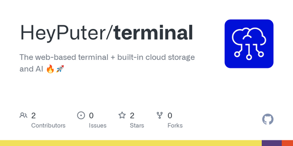 Puter Terminal: open-source browser terminal and shell with filesystem and AI