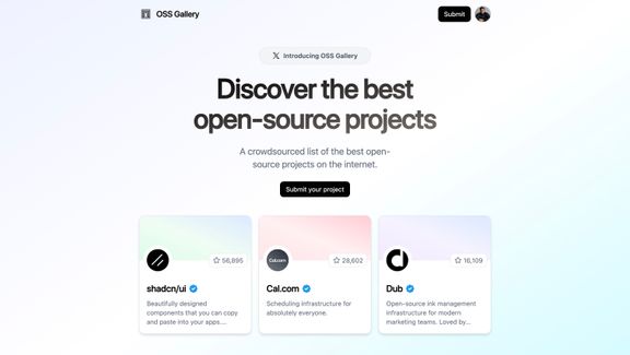 Show HN: OSS Gallery – Crowdsourced list of the best open-source projects