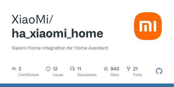 Xiaomi Home Integration for Home Assistant