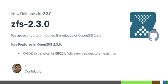 ZFS 2.3.0 released with ZFS raidz expansion