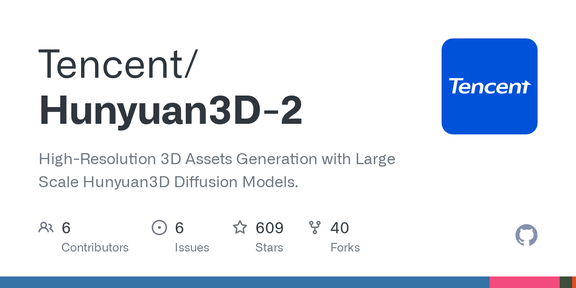 Hunyuan3D 2.0 – High-Resolution 3D Assets Generation