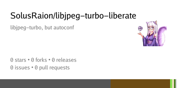 Curious libjpegturbo fork by an author who hates CMake?