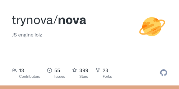 Show HN: Nova JavaScript Engine