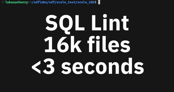 1000X Faster SQL Linting