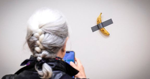 Duct-taped banana sells for more than $6M at auction