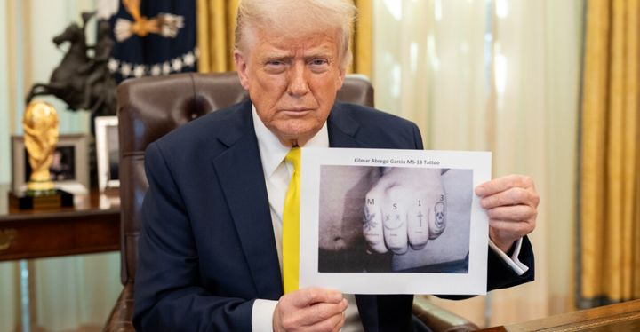 Donald Trump might believe these Calibri labels are real MS-13 tattoos