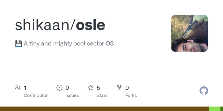 Show HN: OSle – A 510 bytes OS in x86 assembly