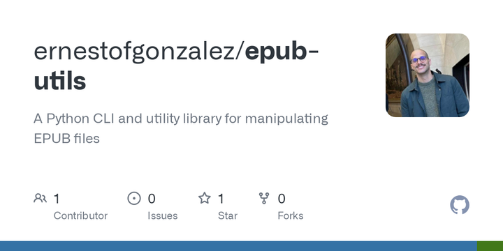 ePub-utils: A Python library and CLI tool for inspecting ePub from the terminal