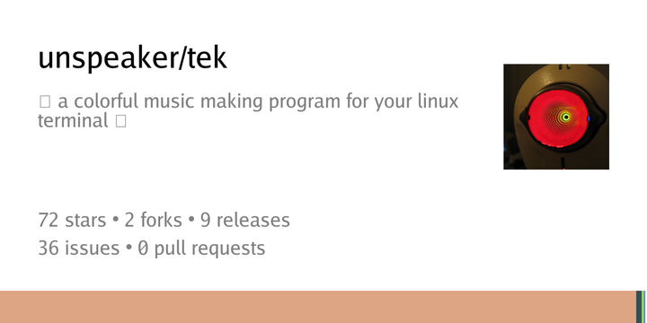Tek – A music making program for 24-bit Unicode terminals