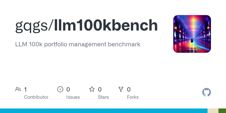 Show HN: LLM 100k portfolio management benchmark