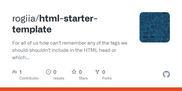 HTML Starter Template