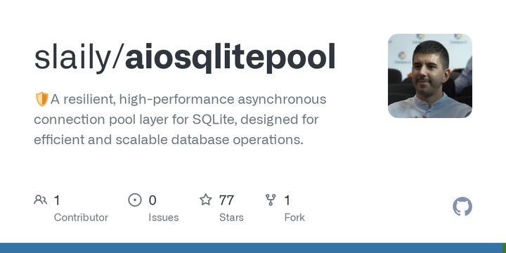 SQLite async connection pool for high-performance