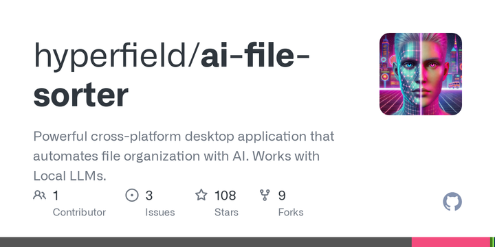 Show HN: AI File Sorter: Organize Files and Folders with AI (Local LLMs)
