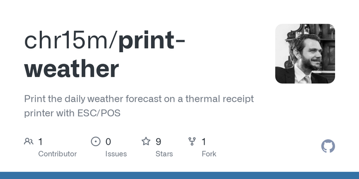 Show HN: Print the daily weather forecast on a thermal receipt printer