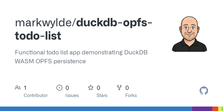 Show HN: Persisting Data with DuckDB, OPFS and WASM