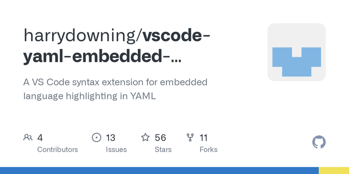 VSCode extension for syntax highlighting multi-line YAML strings