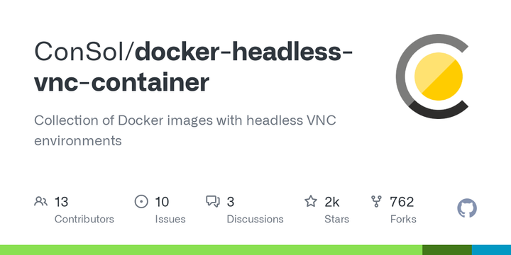 Collection of Docker images with headless VNC environments