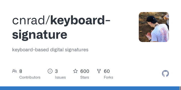 Show HN: Keystroke-Based Digital Signatures