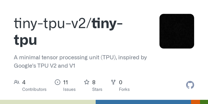 Tiny-tpu: A minimal tensor processing unit (TPU), inspired by Google's TPU