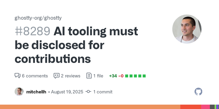 AI tooling must be disclosed for contributions
