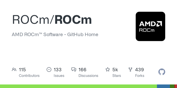 ROCm is an open-source stack for graphics processing unit (GPU) computation