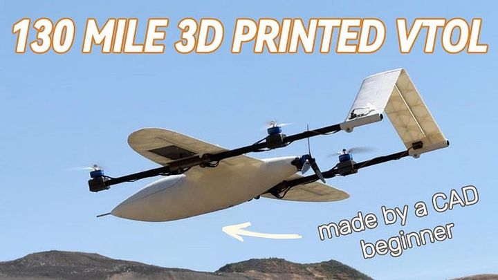 Show HN: I made a 3D printed VTOL drone
