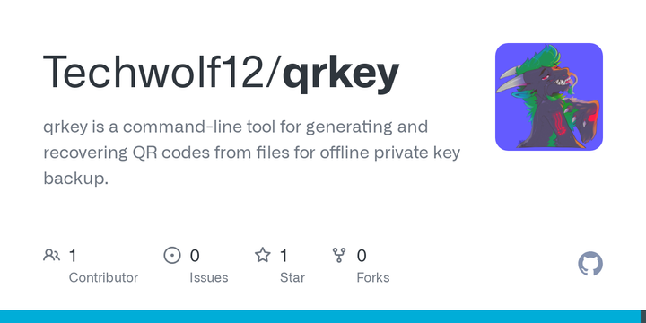Show HN: Qrkey – Offline private key backup on paper