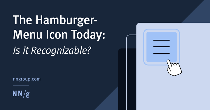 The Hamburger-Menu Icon Today: Is It Recognizable?