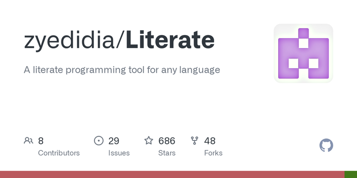 Literate programming tool for any language