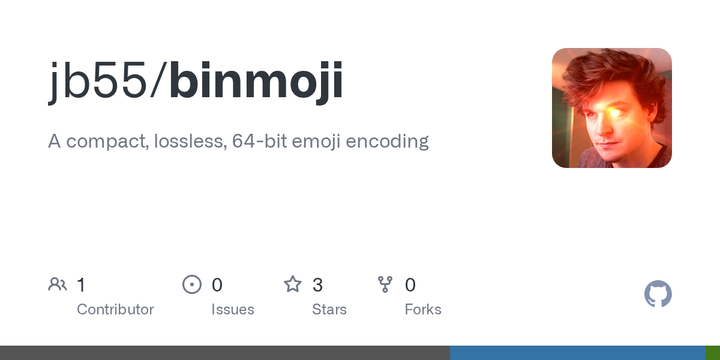 Binmoji: A 64-bit emoji encoding