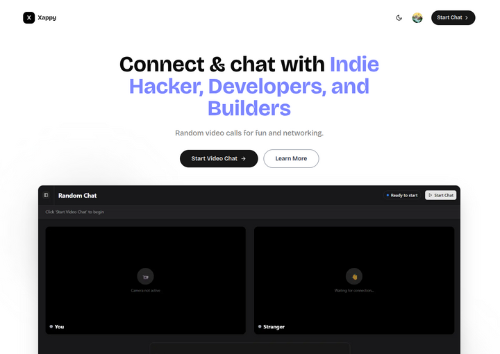 Show HN: 17 Y/O built my second app: Omegle for Indie Hackers and Builders