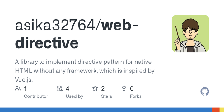 Show HN: Web-directive.js – A directive pattern for native HTML