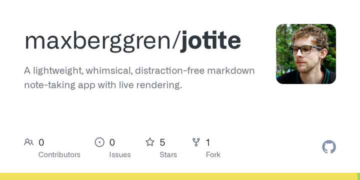 Show HN: Jotite – A whimsical Linux Markdown note-taking app