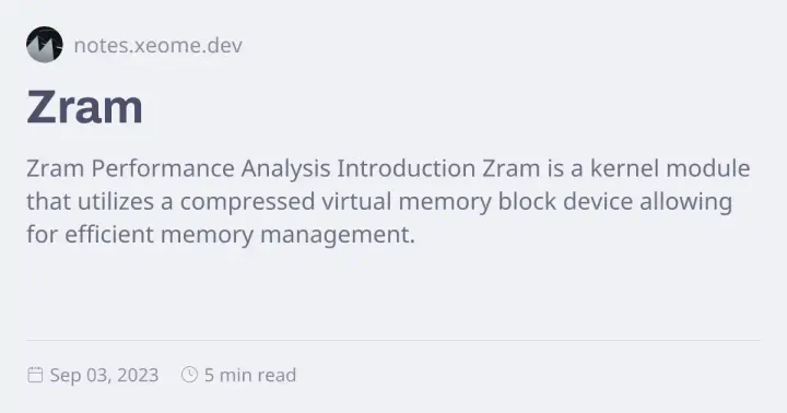 Zram Performance Analysis