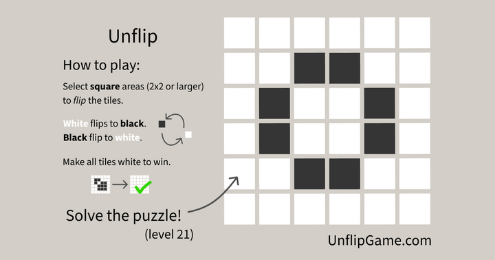 Show HN: Unflip – a puzzle game about XOR patterns of squares