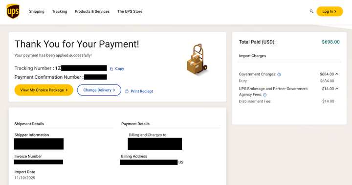 When UPS charged me a $684 tariff on $355 of vintage computer parts