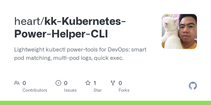 Show HN: Kk – A tiny Bash CLI that makes kubectl faster
