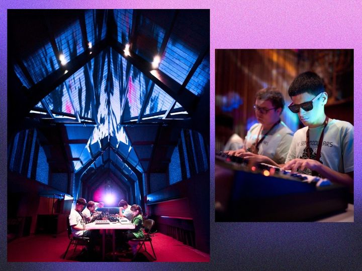 Visually impaired students learn to make music as the Semi-Modulars synth band