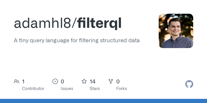 Show HN: FilterQL – A tiny query language for filtering structured data
